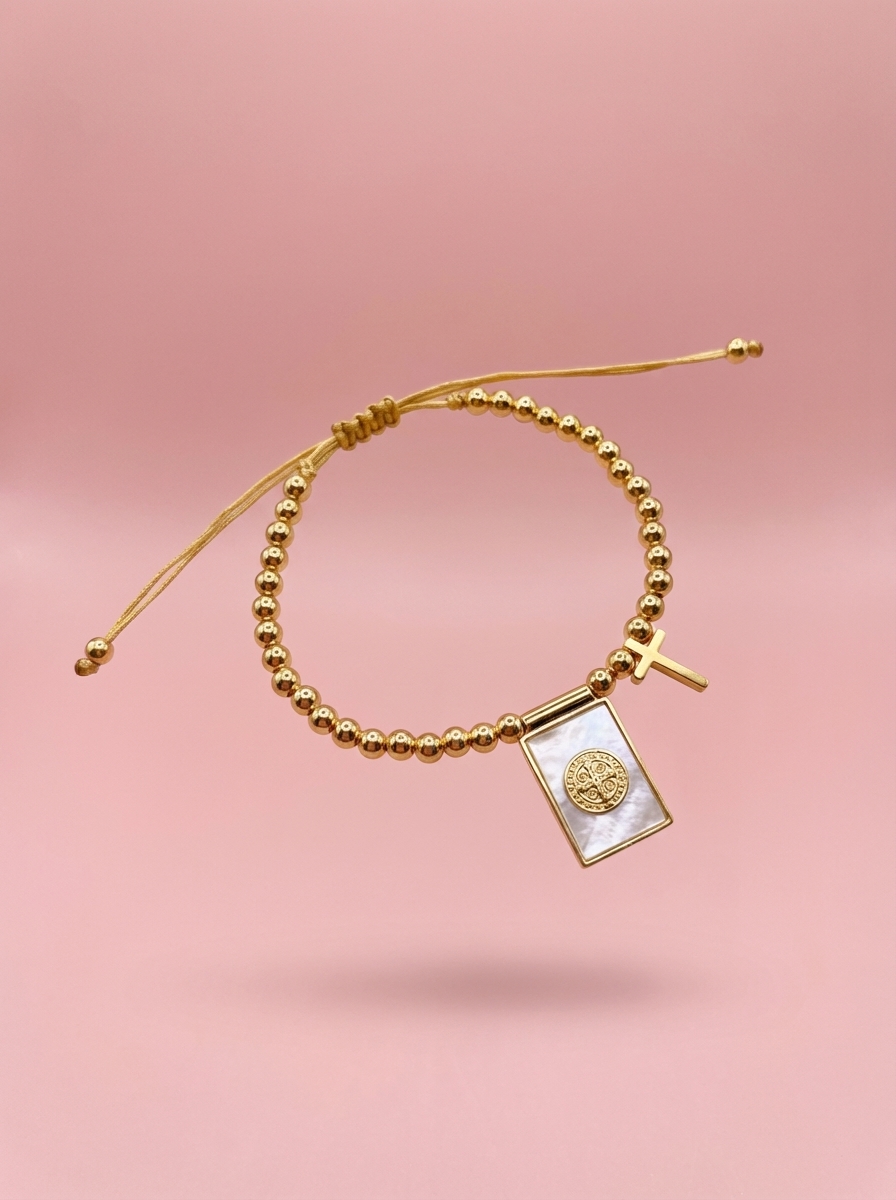 Pulsera san Benito con cruz