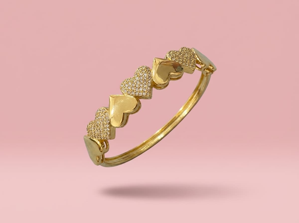 Pulsera corazónes encontrados