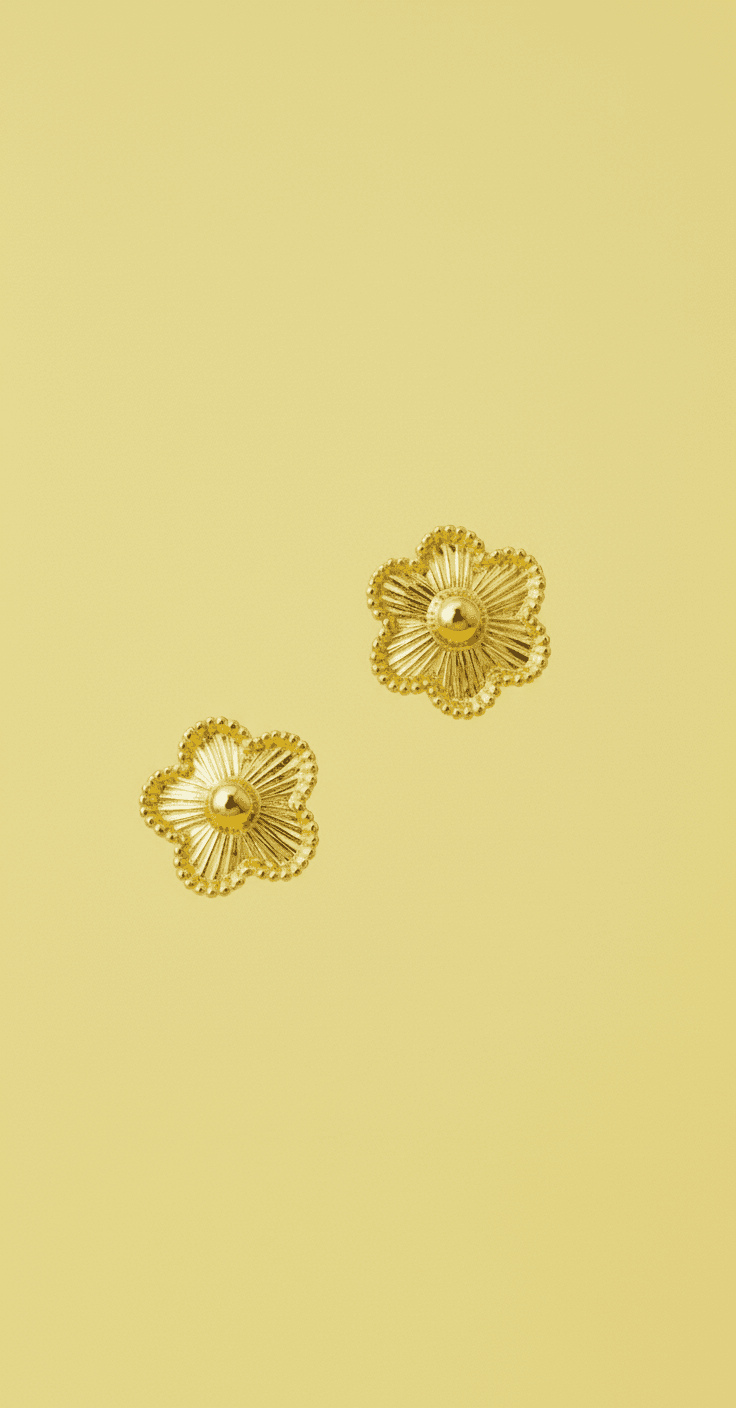 Aretes mini flores amarillas